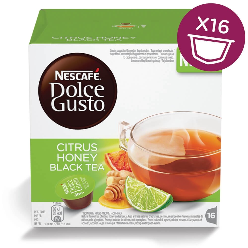 Nescafè Dolce Gusto Citrus Honey Black Tea – Vendita Cialde, Capsule e  Macchine da Caffè. Ginseng, Tè e Tisane